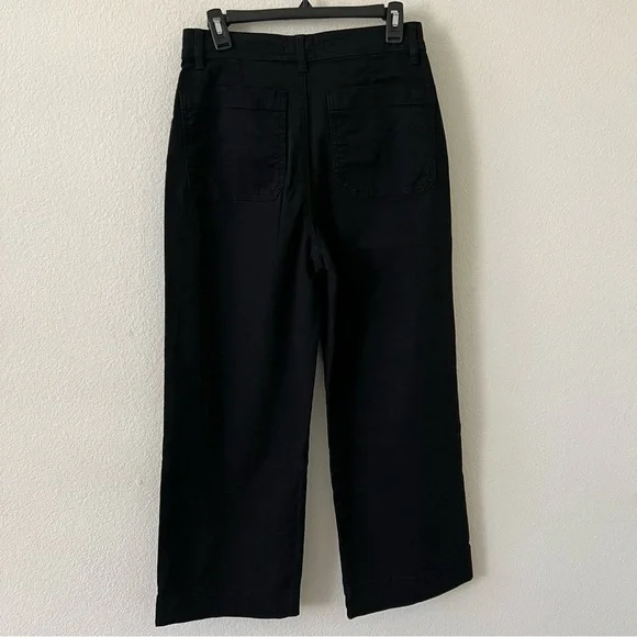 NWT Marine Layer Bridget Wide Leg Crop Pants in Faded Black SZ 10 - Picture 10 of 16